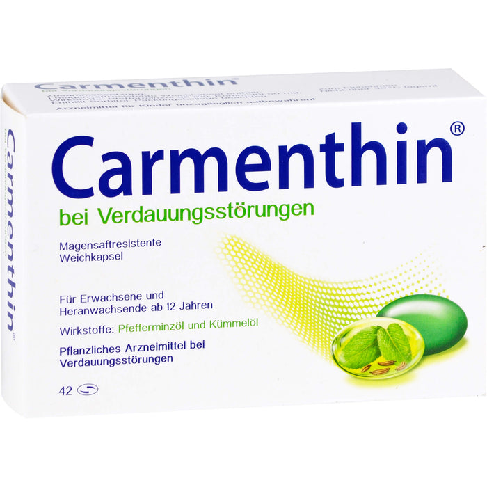 Carmenthin Weichkapseln bei Verdauungsstörungen, 42 pc Capsules