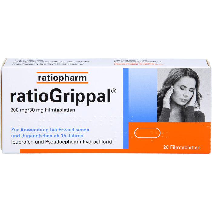 ratioGrippal 200 mg / 30 mg Filmtabletten, 20 St. Tabletten