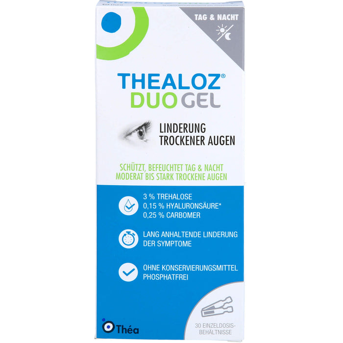 Thealoz Duo Gel - Befeuchtung, Benetzung und Schutz trockener Augen, 30 pcs. Single-dose pipettes