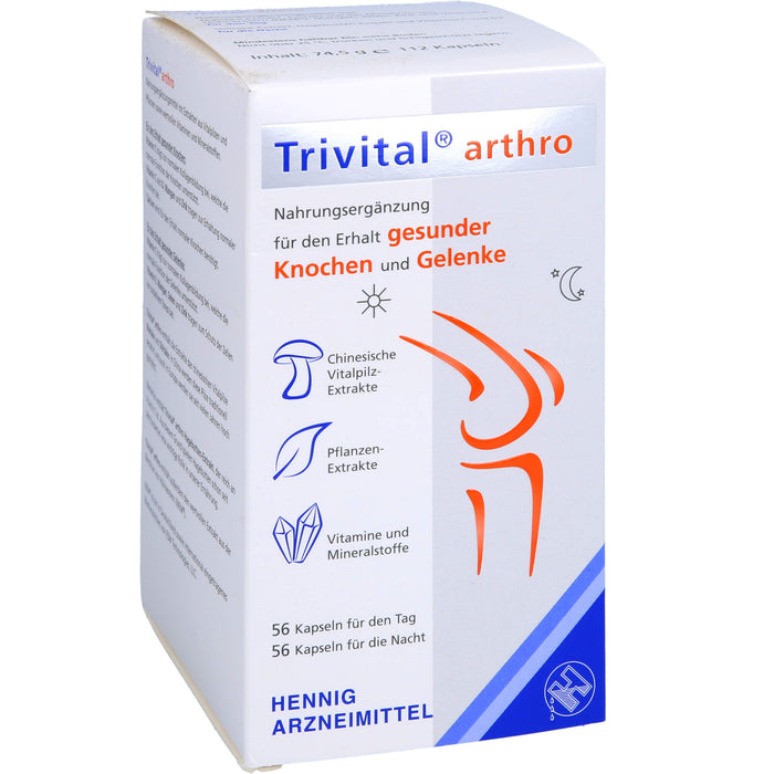 Trivital arthro Kapseln für den Tag und für die Nacht für den Erhalt gesunder Knochen und Gelenke, 12 pc Capsules