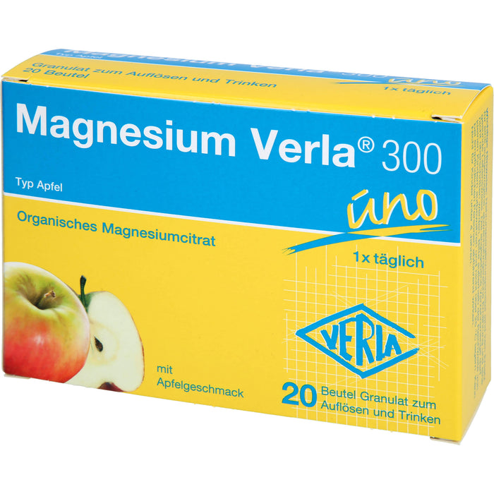 Magnesium Verla 300 uno Typ Apfel Granulat, 20 St. Beutel