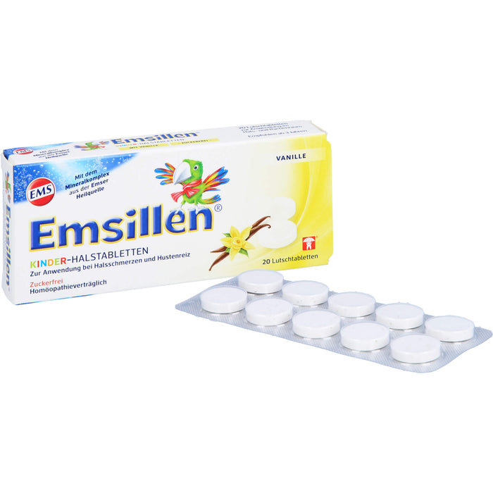 Emsillen Kinder-Halstabletten Vanille, 20 pc Tablettes