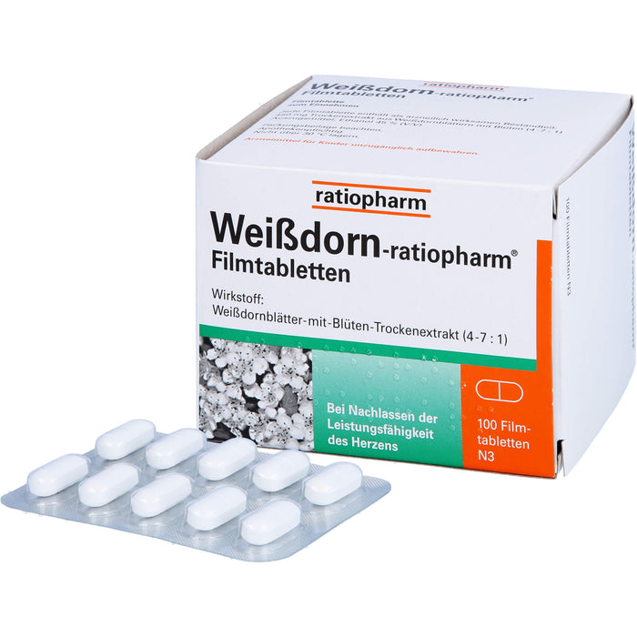 Weißdorn-ratiopharm Filmtabletten, 100 St. Tabletten