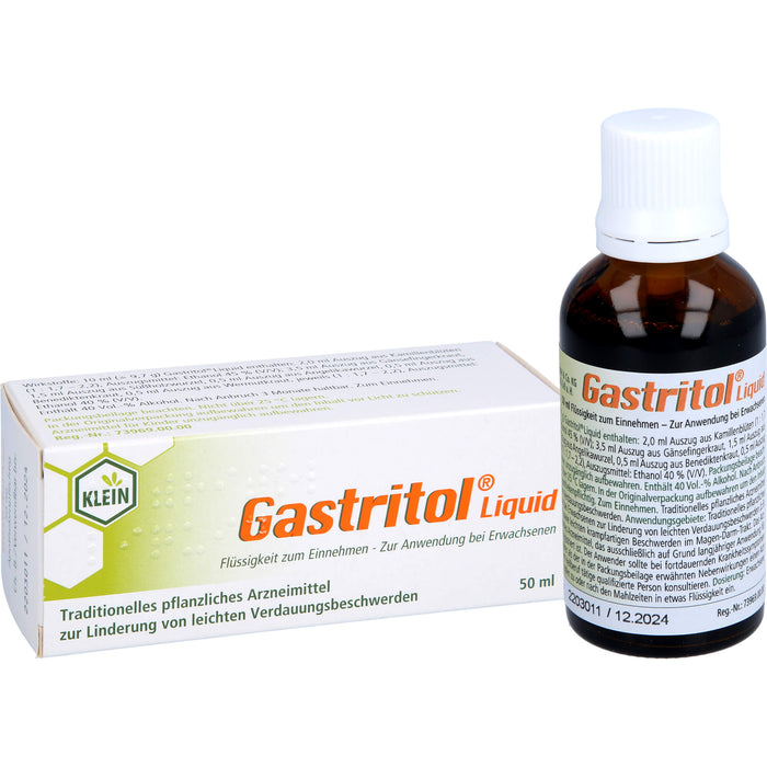 Gastritol Liquid Tropfen bei leichten Verdauungsbeschwerden, 50 ml Lösung