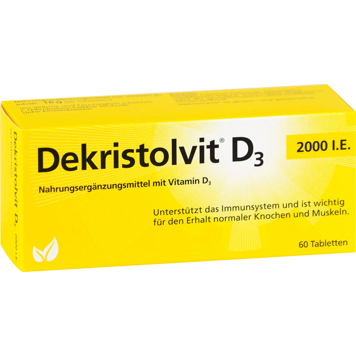 Dekristolvit D3 2000 I.E. Tabletten unterstützt das Immunsystem, 60 pcs. Tablets