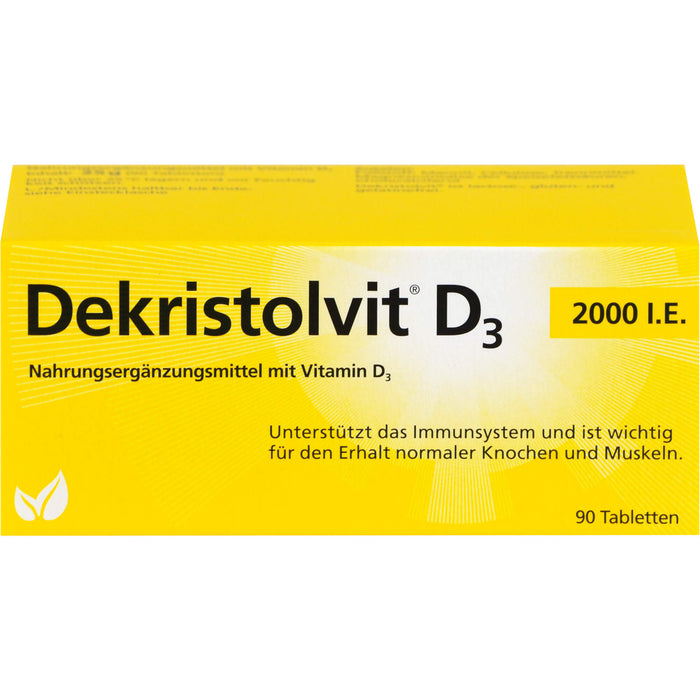 Dekristolvit D3 2000 I.E. Tabletten unterstützt das Immunsystem, 90 pc Tablettes