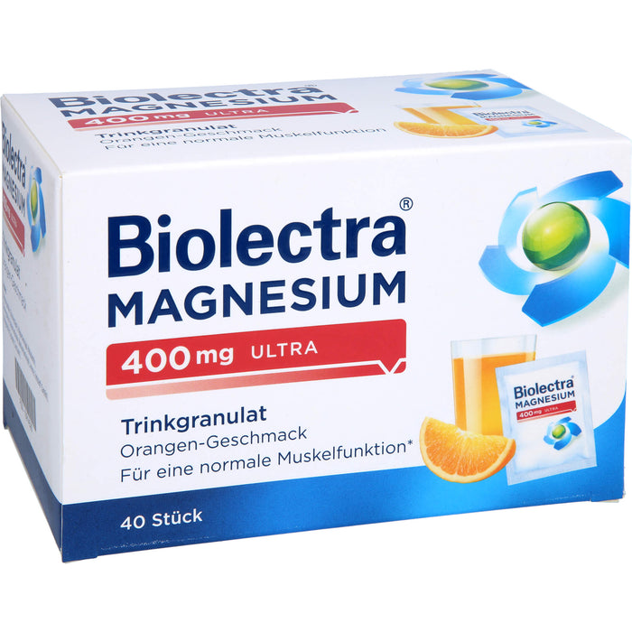 Biolectra Magnesium 400 mg ultra orange Trinkgranulat, 40 St. Beutel