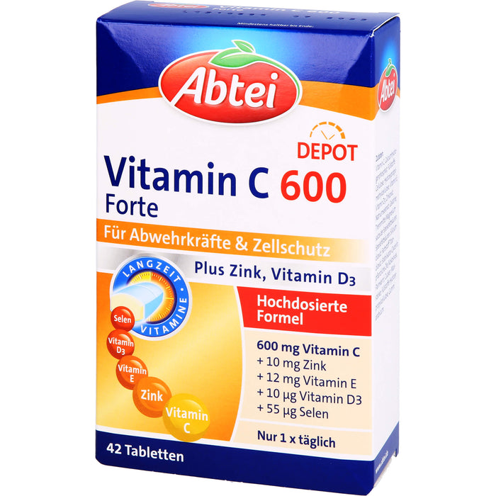 Abtei Vitamin C 600 + Zink + E Depot, 42 St TAB