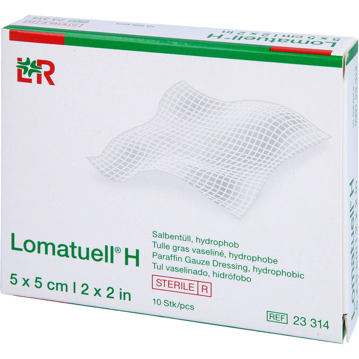 Lomatuell H Salbentüll 5 x 5 cm steril, 10 pcs. dressing