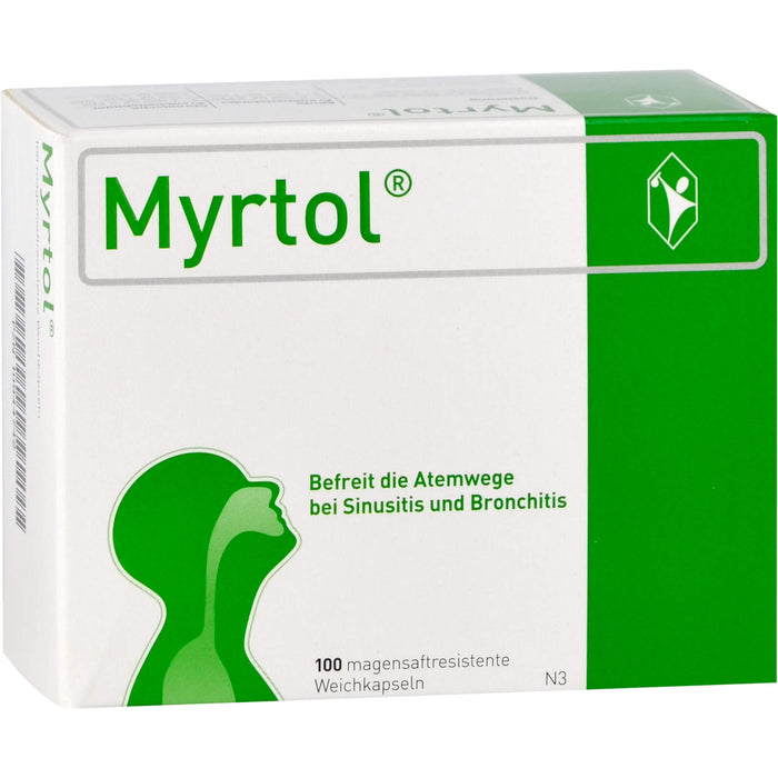 Myrtol Weichkapseln bei Sinusitis und Bronchitis, 100 pcs. Capsules