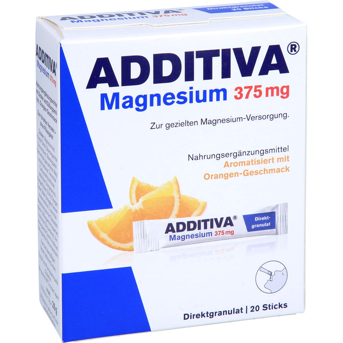 ADDITIVA Magnesium 375 mg Orange Direktgranulat, 20 pc Sachets