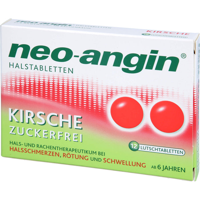 neo-angin Halstabletten Kirsche bei Halsschmerzen, Rötung und Schwellung, 12 St. Tabletten