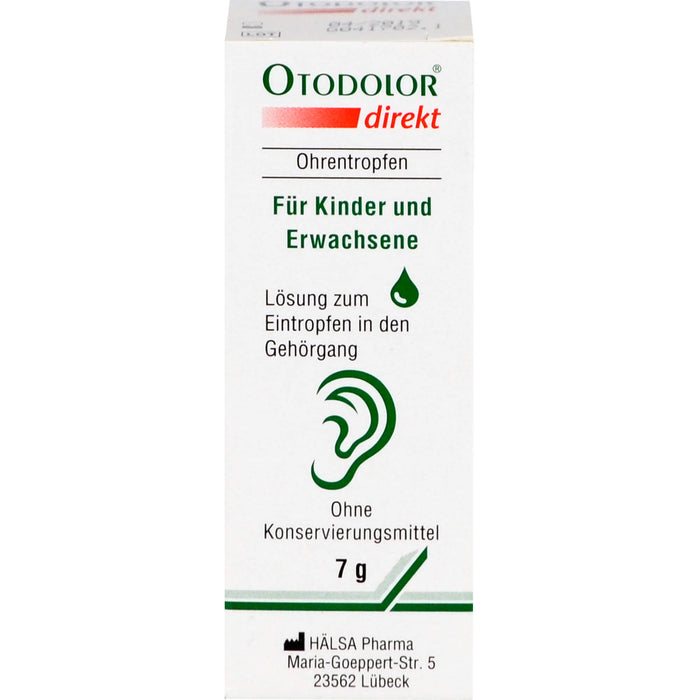 OTODOLOR direkt Ohrentropfen, 7 g Solution