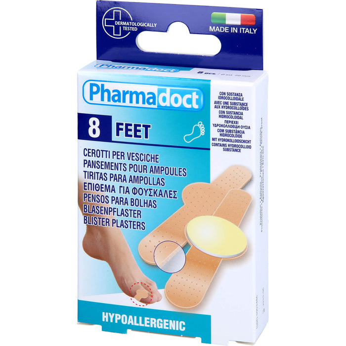 Pharmadoct Feet Blasenpflaster mit Hydrokolloidschicht, 8 pc Pansement