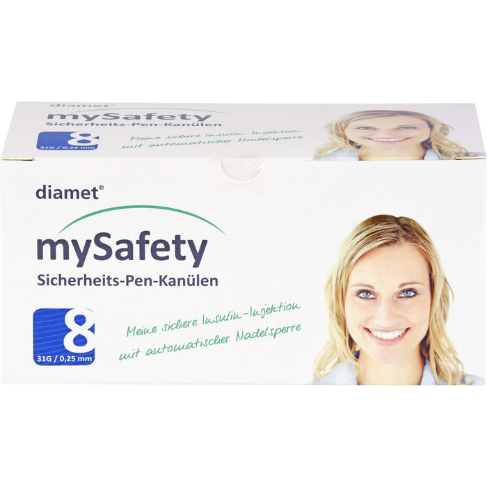 diamet mySafety Sicherheits-Penkan. 31G 0,25x8mm, 100 St KAN