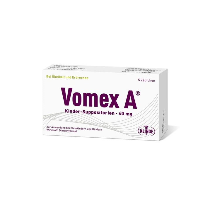 Vomex A 40 mg Kinder-Suppositorien, 5 pcs. Suppositories