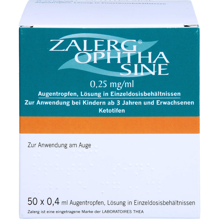 ZALERG ophta sine 0,25 mg/ml Axicorp Augentropfen bei allergischer Konjunktivitis, 50 pc Pipettes à dose unique