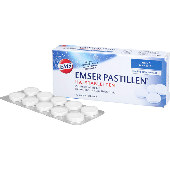 EMSER Pastillen Halstabletten ohne Menthol, 30 pc Tablettes