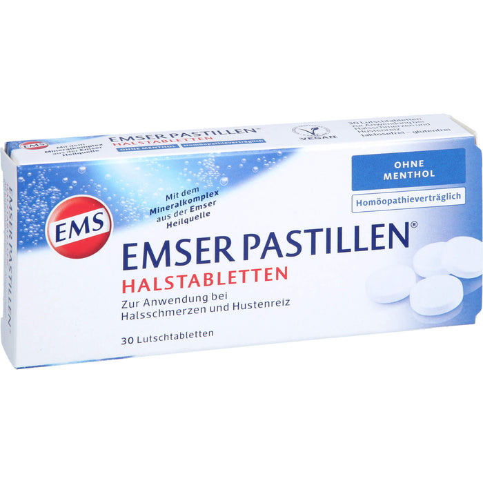 EMSER Pastillen Halstabletten ohne Menthol, 30 pc Tablettes