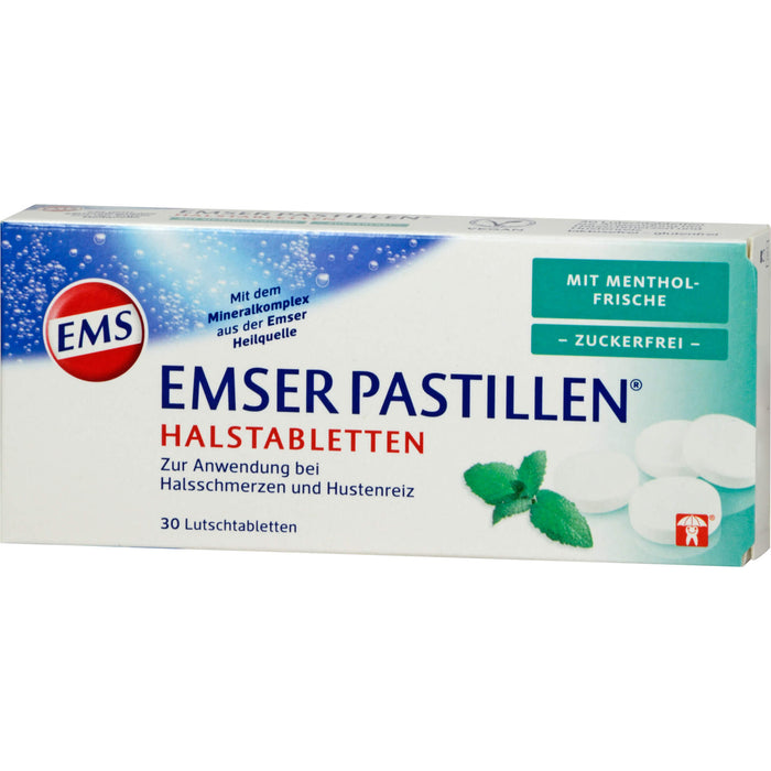 EMSER Pastillen Halstabletten mit Menthol zuckerfrei, 30 pcs. Tablets