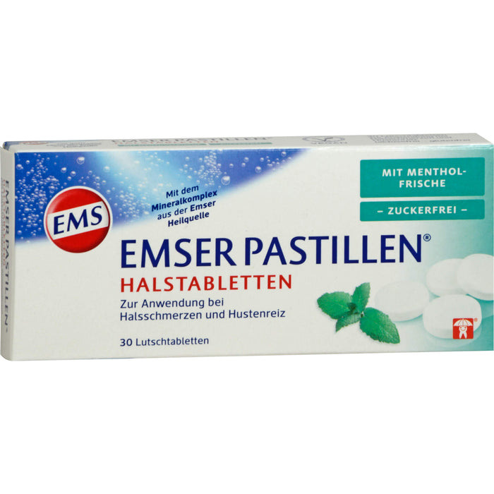 EMSER Pastillen Halstabletten mit Menthol zuckerfrei, 30 St. Tabletten