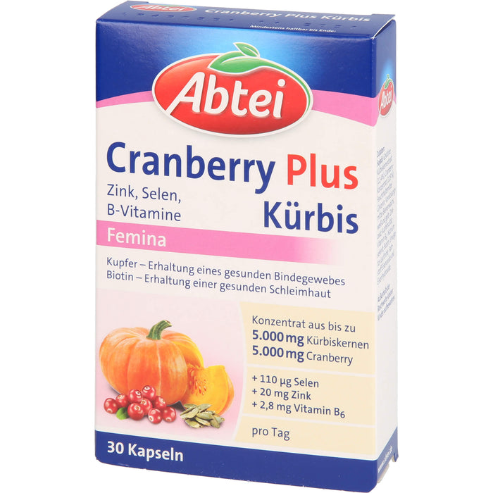 Abtei Cranberry plus Kürbis Femina Kapseln, 30 St. Kapseln