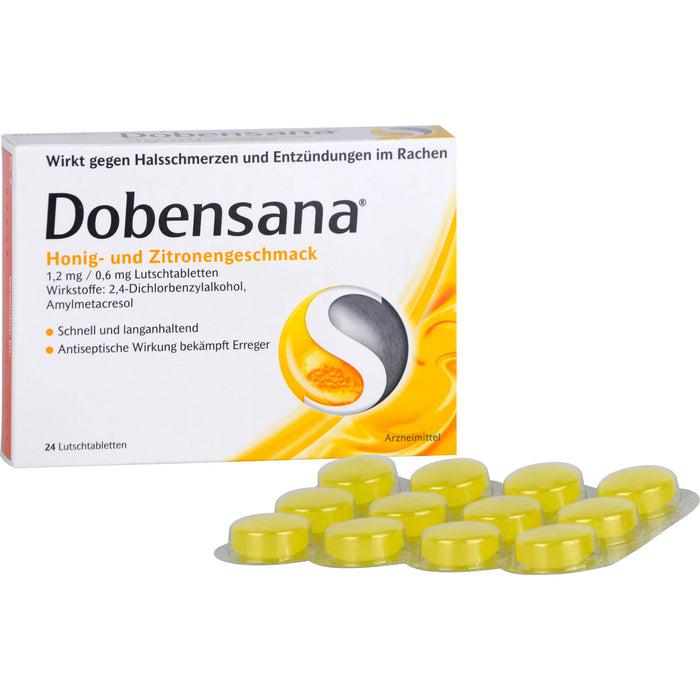 Dobensana Honig- und Zitronengeschmack Lutschtabletten, 24 pc Tablettes