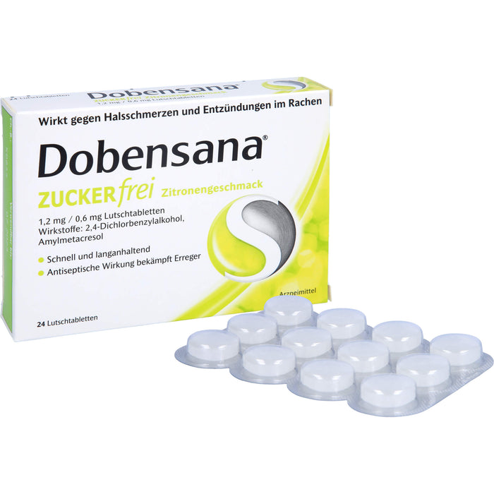 Dobensana zuckerfrei Zitronengeschmack Lutschtabletten, 24 pc Tablettes