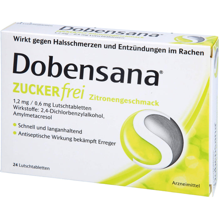 Dobensana zuckerfrei Zitronengeschmack Lutschtabletten, 24 pc Tablettes