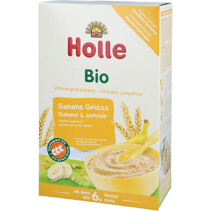 Holle Bio-Fruchtbrei Banane Griess, 250 g BRE