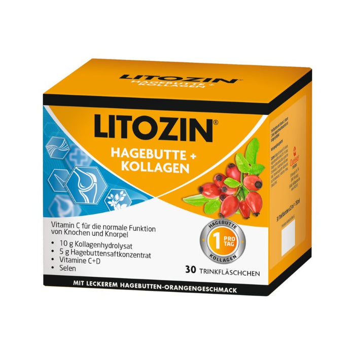 LITOZIN Hagebutte + Kollagen Trinkfläschchen, 30 ml Lösung