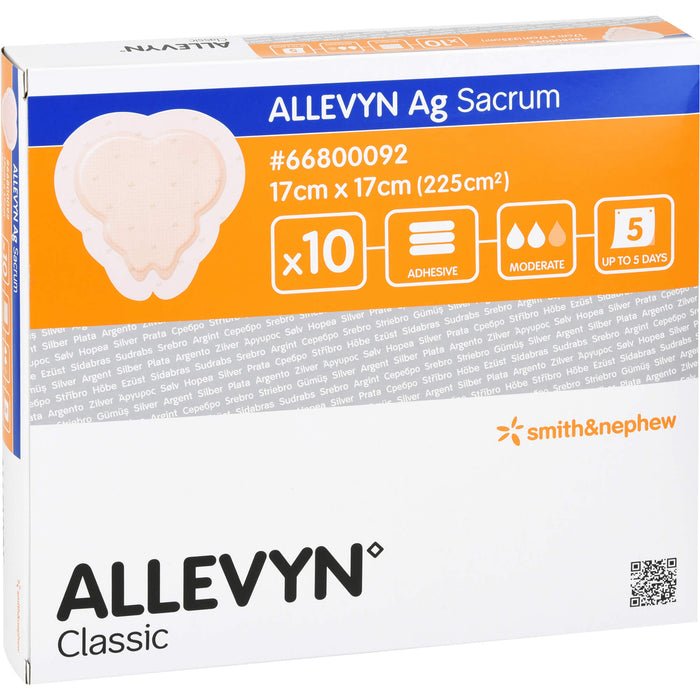 ALLEVYN Ag Sacrum 17x17 cm Verband, 10 St VER