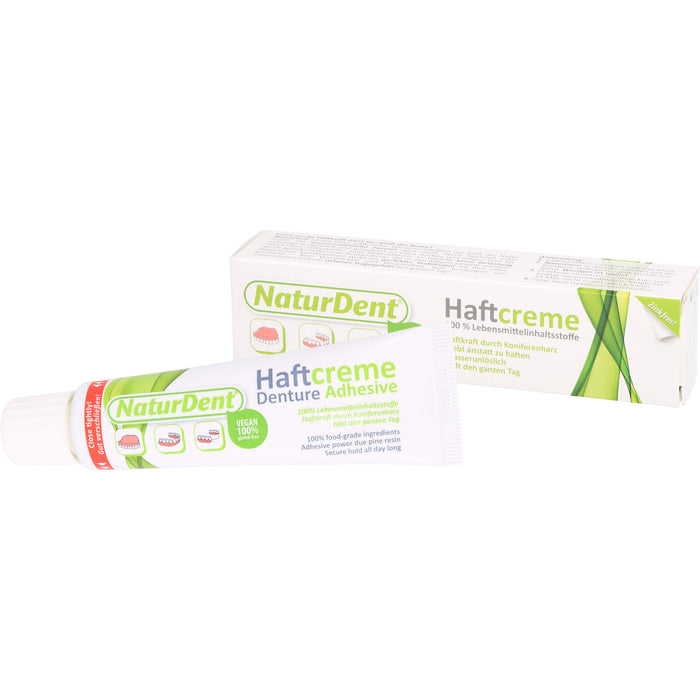 NaturDent Haftcreme zur Befestigung des Zahnersatzes, 40 g Creme