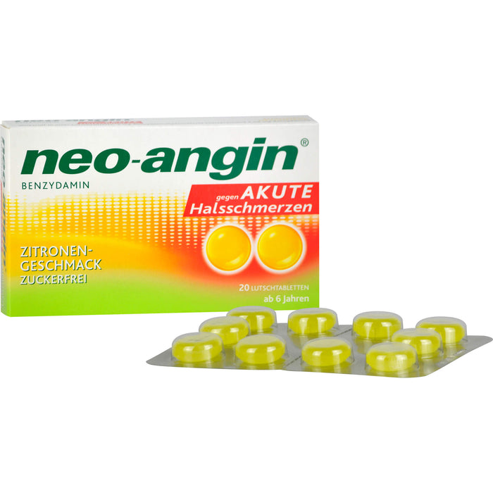 neo-angin Benzydamin Zitronengeschmack Lutschtabletten, 20 pcs. Tablets