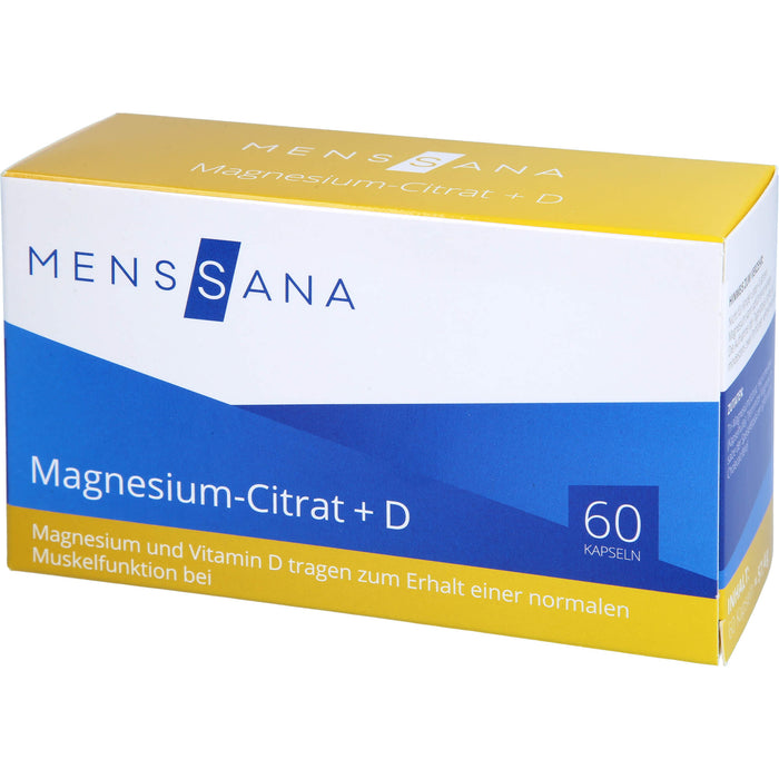 Magnesium-Citrat + D MensSana, 60 pc Capsules