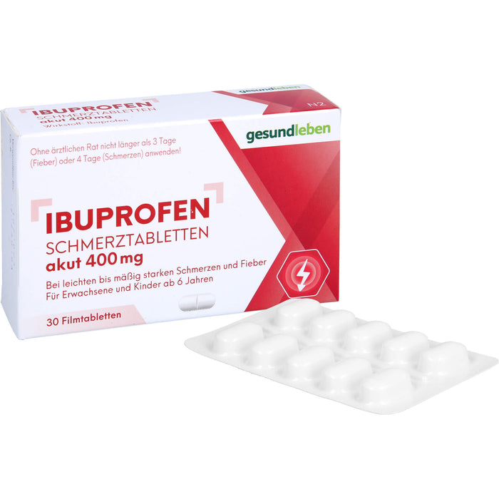 gesundleben Ibuprofen Schmerztabletten 400 mg, 30 pc Tablettes