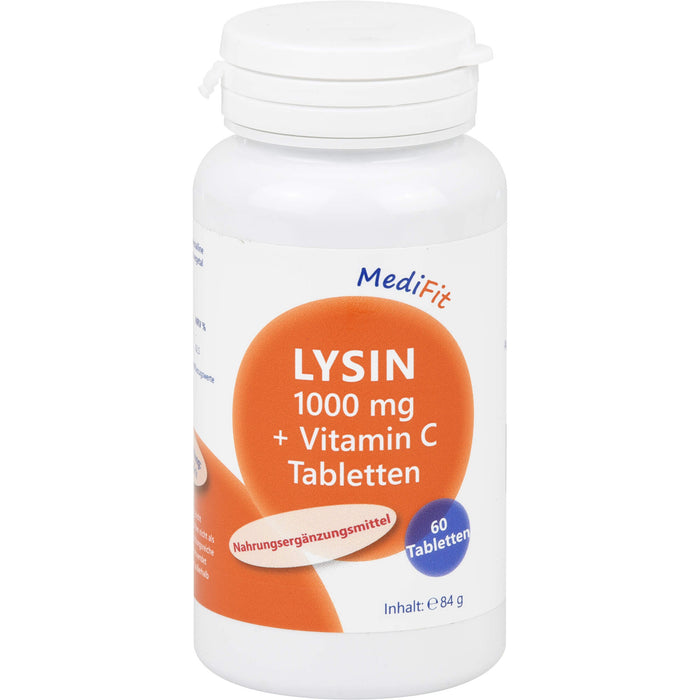 Lysin 1,000 mg + Vitamin C Tabletten MediFit, 60 St. Tabletten