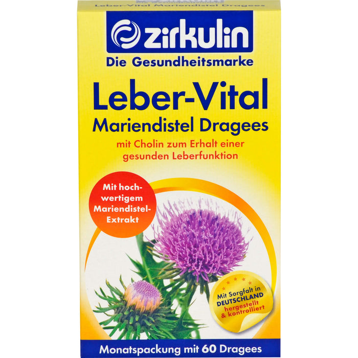 zirkulin Leber-Vital Mariendistel Dragees, 60 pc Tablettes