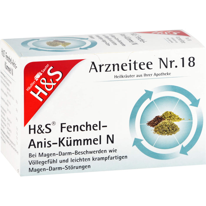 H&S Fenchel-Anis-Kümmel N Arzneitee Nr. 18, 20 St. Filterbeutel