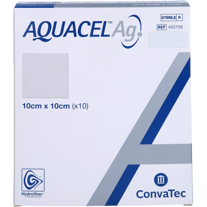 AQUACEL Ag 10x10cm Kompressen, 10 St KOM