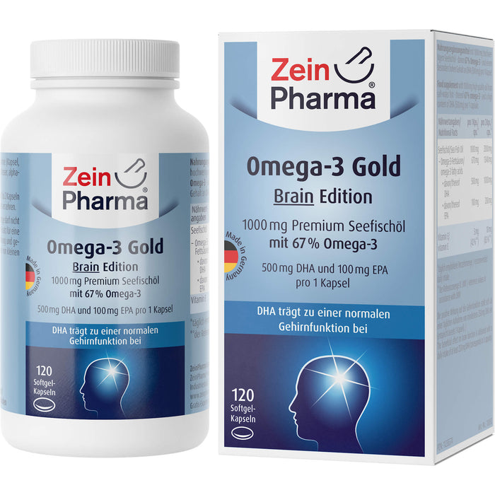 Omega-3 Gold Gehirn DHA 500mg/EPA 100 mg, 120 St WKA