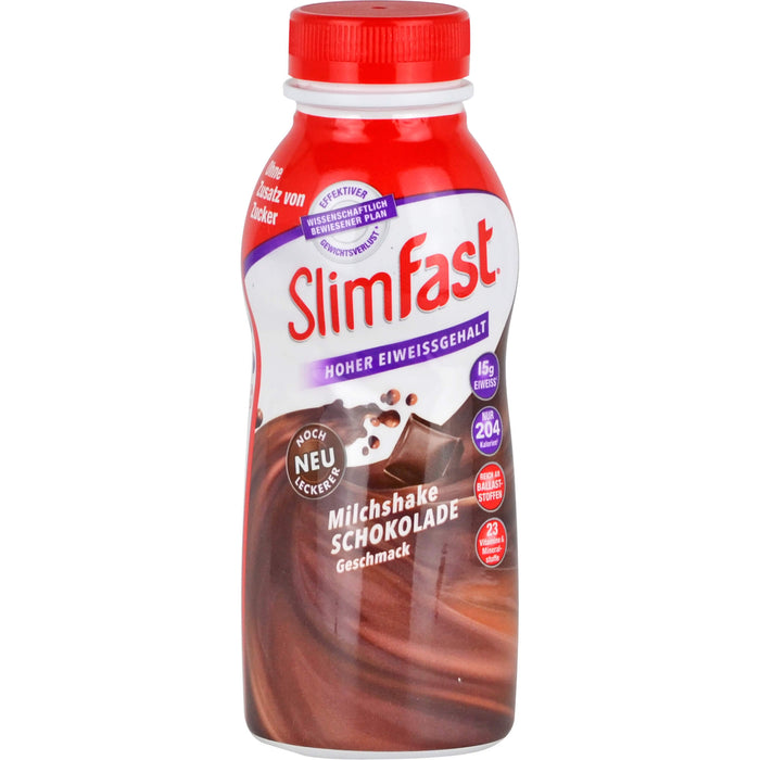 SlimFast Milchshake Schokolade Fertigdrink, 325 ml Lösung