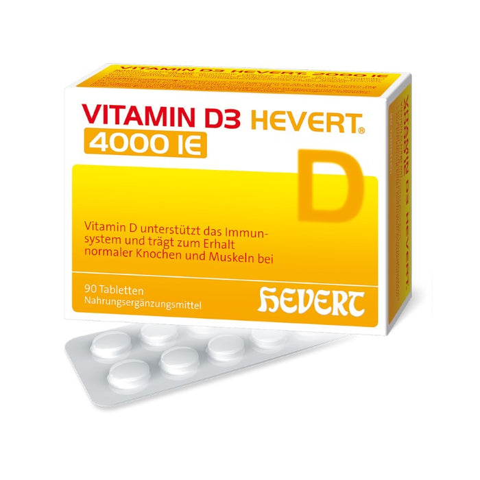 Vitamin D3 HEVERT 4000 IE Tabletten, 90 pcs. Tablets