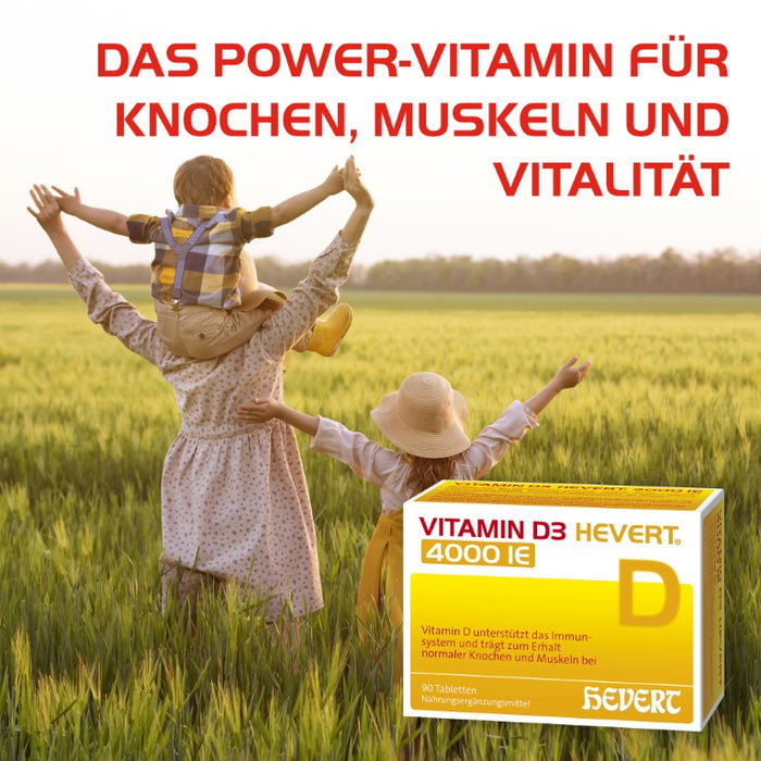 Vitamin D3 HEVERT 4000 IE Tabletten, 90 pcs. Tablets