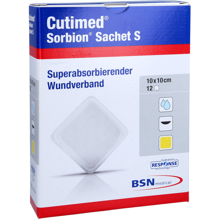 CUTIMED SORBION SACHET S 10x10cm, 12 St PFL