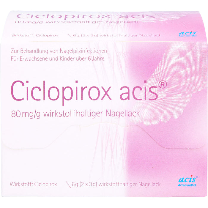 Ciclopirox acis 80 mg/g wirkstoffhaltiger Nagellack, 6 g Wirkstoffhaltiger Nagellack