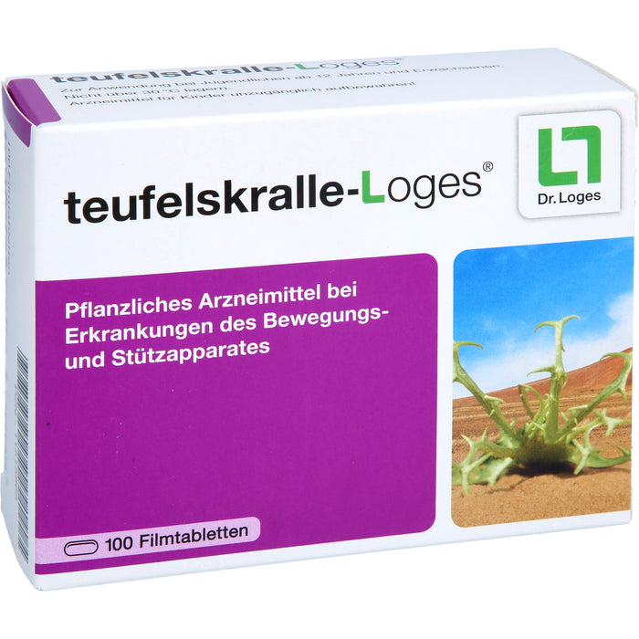 teufelskralle-Loges Tabletten bei Erkankungen des Bewegungs- und Stützapparates, 100 pcs. Tablets