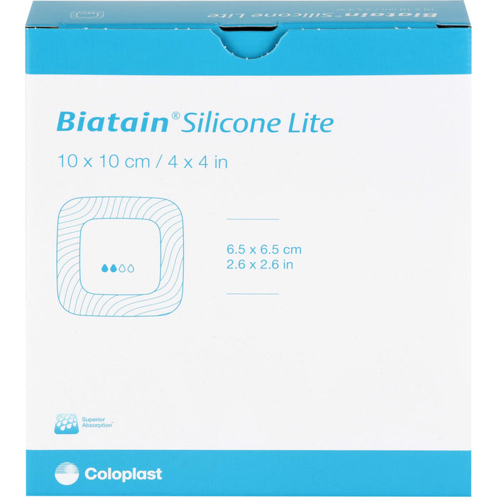 Biatain Silicone Lite Schaumverband 10x10 cm, 10 St KOM