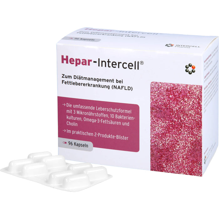 Hepar-Intercell Kapseln bei nichtalkoholischer Fettlebererkrankung, 96 pcs. Capsules