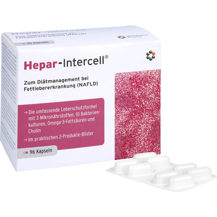 Hepar-Intercell Kapseln bei nichtalkoholischer Fettlebererkrankung, 96 pcs. Capsules